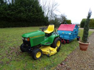 JOHN DEERE 455 with WESSEX SX120 SWEEPER for sale