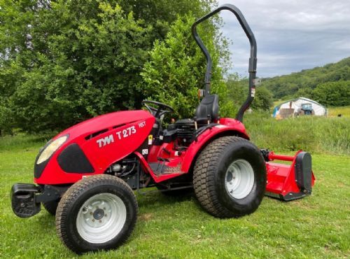 27HP TYM 273 HST 4WD Compact Tractor & New 6ft Flail Mower *** VERY NICE *** ONLY 982 HOURS for sale