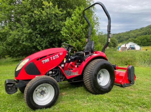 27HP TYM 273 HST 4WD Compact Tractor & New 6ft Flail Mower *** VERY NICE *** ONLY 982 HOURS for sale