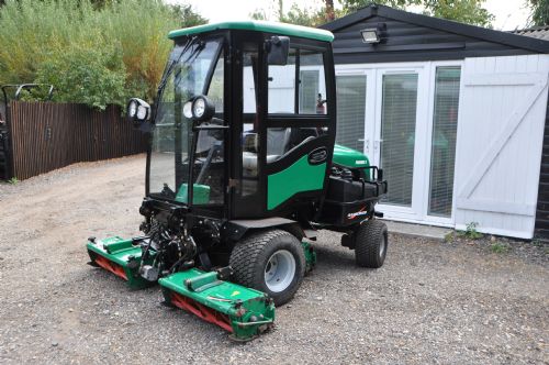 2012 Ransomes Parkway 3 Triple Cylinder Ride on Mower With Full Cab 4WD low hours for sale