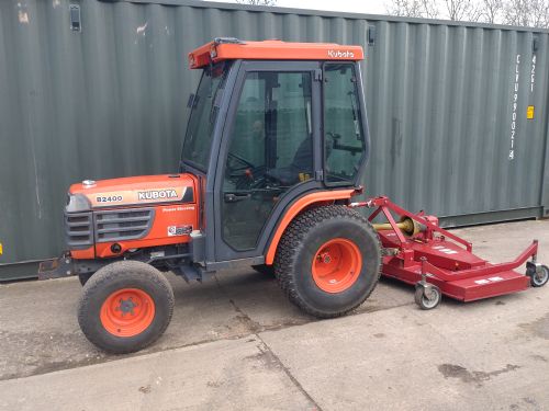 Kubota B2400 Compact Tractor with 1.8 Metre Rear Mounted Finishing Mower for sale