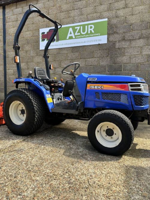 Iseki TH4290 4 wheel drive compact tractor with a Wessex 1.25m Flail mower for sale