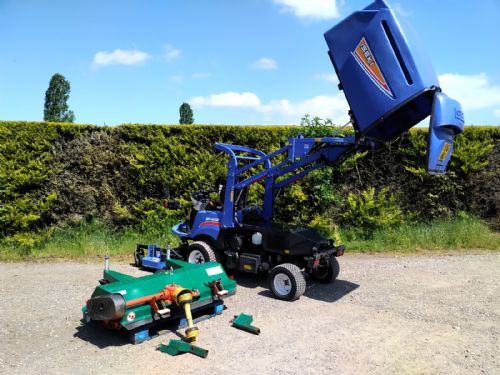 Iseki SF450 c/w High Tip Collector, Rotary & Flail deck for sale
