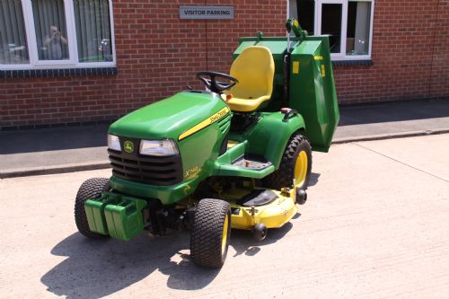 John Deere X748 Ultimate Ride On Mower with collector for sale