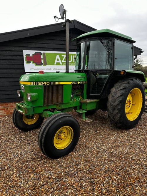 John Deere 2140 2-Wheel Drive Tractor with SG2 cab and agricultural tyres for sale