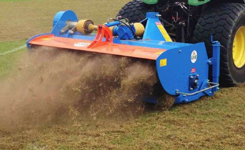 GKB Vstrong Scarifier c/w hydraulic collector box + 3mm tines Ex-Demo for sale