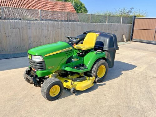 2011 JOHN DEERE X740 DIESEL RIDE ON LAWN MOWER WITH COLLECTOR for sale