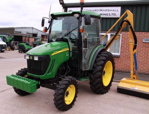 John Deere 4720 Utility Tractor with Bomford Robin 4.3 Flail mower for sale
