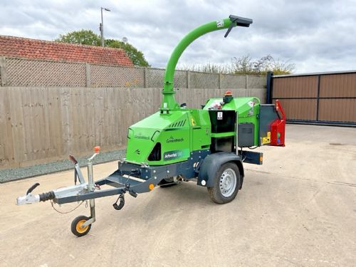 SHOP SOILED GREENMECH ARBORIST 130 PETROL FAST TOW WOODCHIPPER - NEVER USED for sale