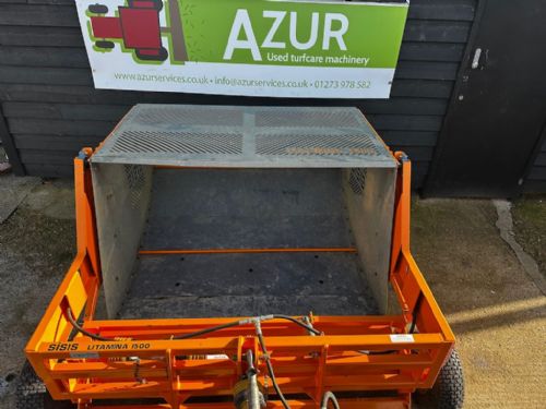 Sisis Litamina 1500 compact tractor mounted sweeper with collector for sale