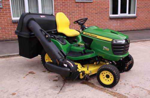 John Deere X758 Ride On Mower with grass collector for sale