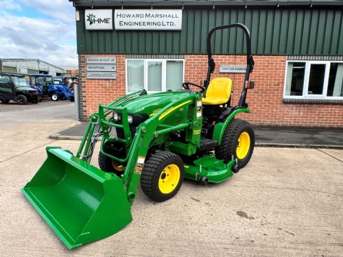 John Deere 2320 Compact Tractor with 200CX front loader and 54-inch mower deck    for sale